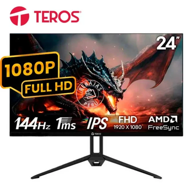 MONITOR GAMING TEROS TE-2417S 24" IPS, FHD 144Hz, 1ms, FreeSync