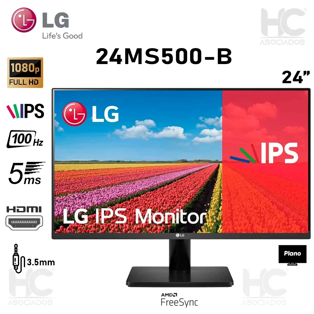 Monitor LG 24MS500-B 24 IPS Full HD 100Hz