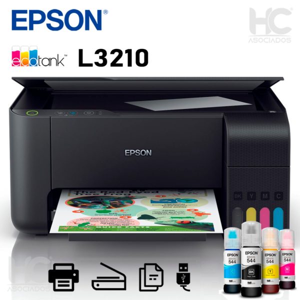 IMPRESORA EPSON ECO TANK MULTIFUNCIONAL L3210 CON SISTEMA CONTINUO/USB