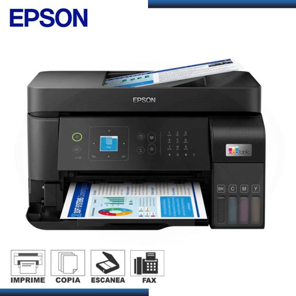 Impresora Epson EcoTank L5590 multifuncional WiFi USB Fax ADF (PN:C11CK57303)
