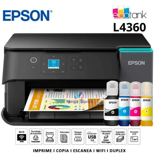 Impresora Epson EcoTank L4360 multifuncional WiFi dúplex automático