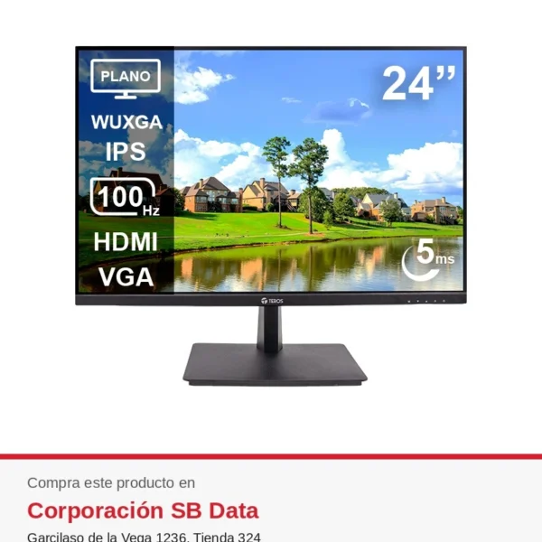 MONITOR TEROS 24¨ TE-2420CS FULL HD 100HZ HDMI/VGA BLACK WUXGA IPS