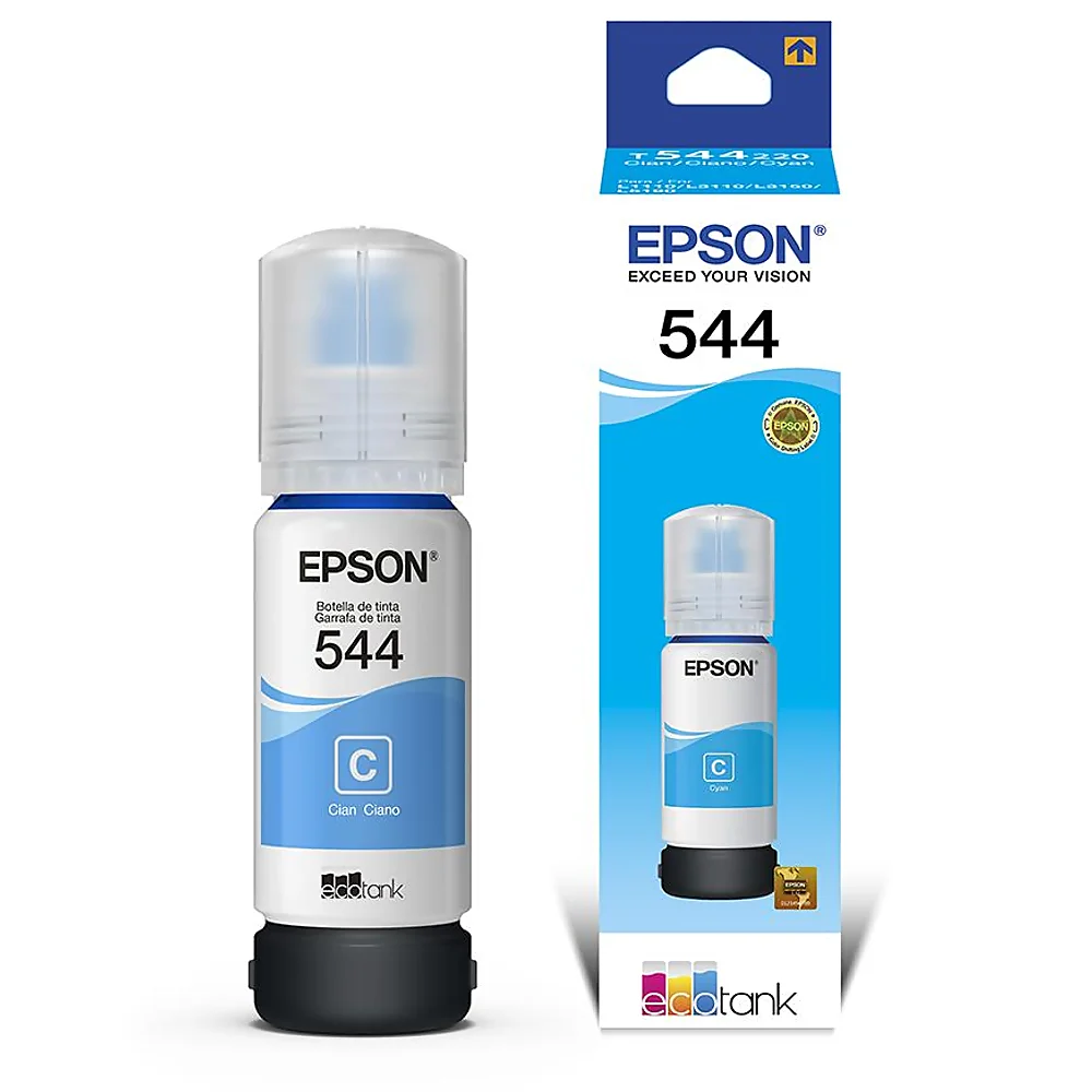 Tinta Epson 544 Cyan para impresoras EcoTank